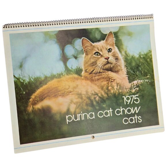 Vintage 1975 Purina Cat Chow Cats Calendar - Picture 1 of 4